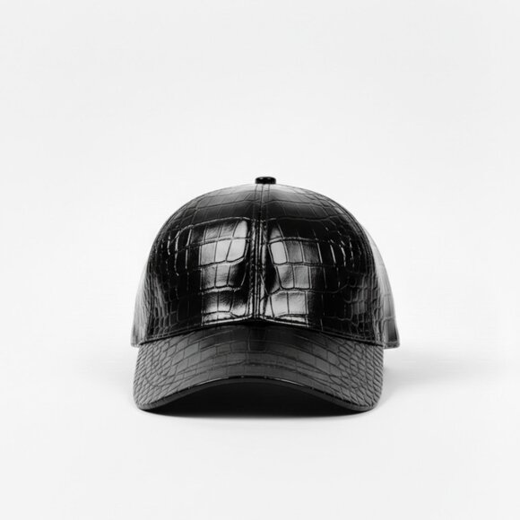Other - Rugan Crocodile Leather Baseball Cap: Unisex Leather Hat For Men, Leather Cap Fo